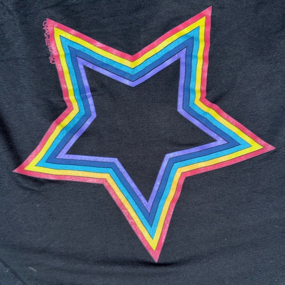 Lauren Moshi Black Rainbow Star Zip Hoodie Sweatshirt M - Picture 4 of 14